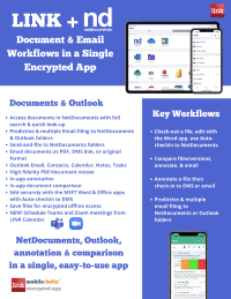 LINK Datasheet for NetDocuments Users